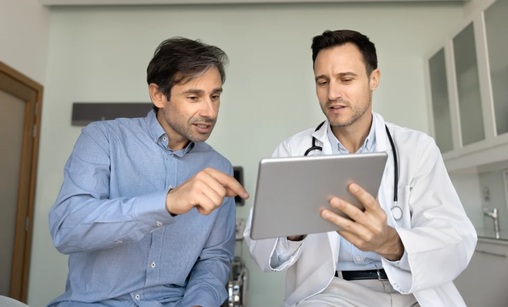 Consultant in Pain Medicine, in consultation at his Harley Street clinic in London.